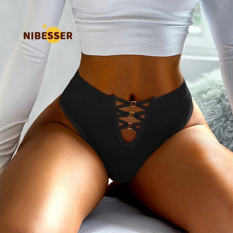 

Бесшовные трусики Nibesser, женские стринги, сексуальное нижнее белье, стринги с низкой посадкой, трусики на бретелях, ажурное нижнее белье, инт...