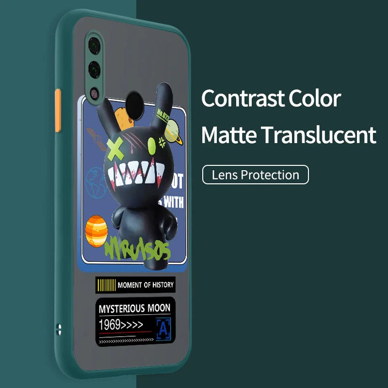 

Translucent Matte Phone Case for Huawei Nova 3i 4 5 6 7 5z 5i Pro P20 Lite Mate 30 Lite P Smart Plus 2018 Astronaut Armor Cover