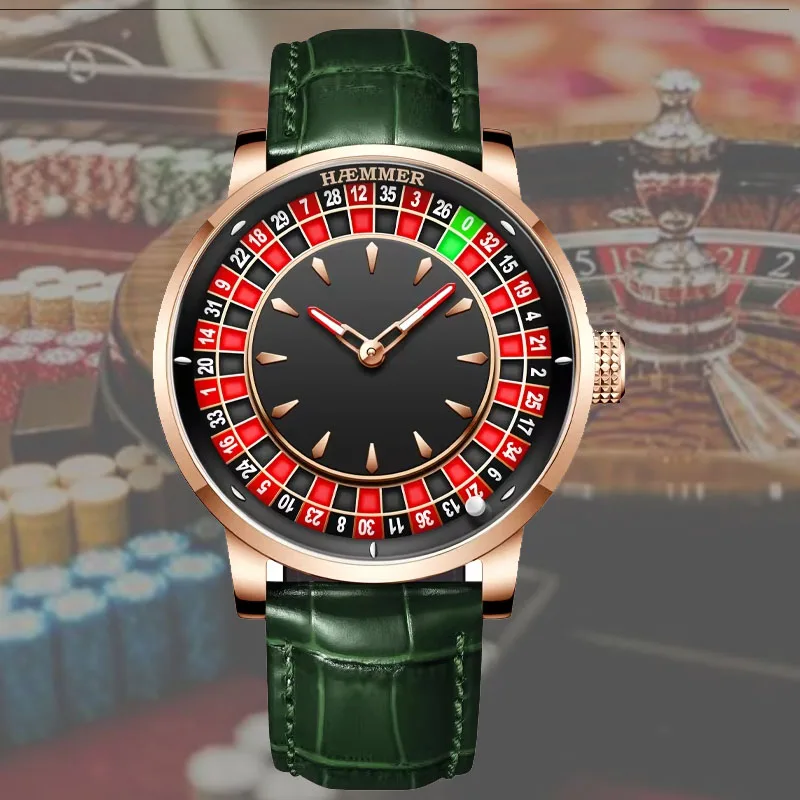 Фото Haemmer Advanced Gambling Dish Design Роскошные часы NH35 Персонализированные модные полностью автоматические механические водонепроницаемые популярные часы №1
