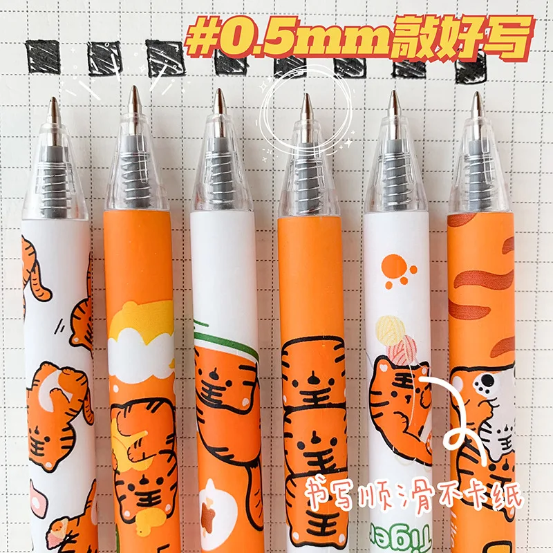 

Retractable Gel Pens Set Black/red/blue Ink Colored Gel Pen 0.5mm Replaceable Refills Office&school Supplies Stationery