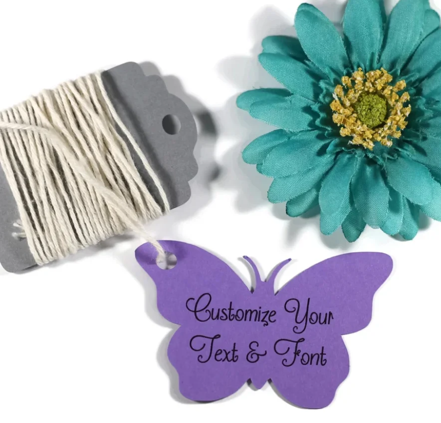 50 шт. фиолетовые ярлыки для свадебных сувениров