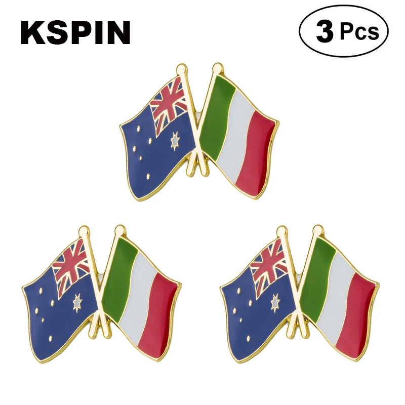 

Australia Italy Frendship Lapel Pin Brooches Pins Flag badge Brooch Badges