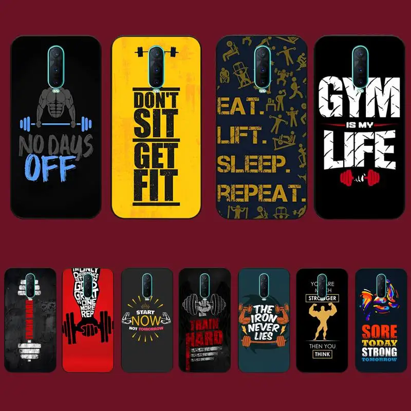 

Gym Fitness Bodybuilding Phone Case for Vivo Y91C Y11 17 19 17 67 81 Oppo A9 2020 Realme c3