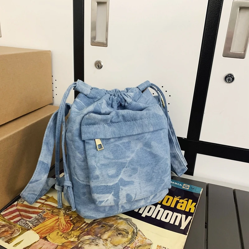 Canvas Small Crossbody Bags For Women Blue Denim Messenger Bags 2023 New 100% Cotton Packages Cloth Casual Shoulder Bags Fashion