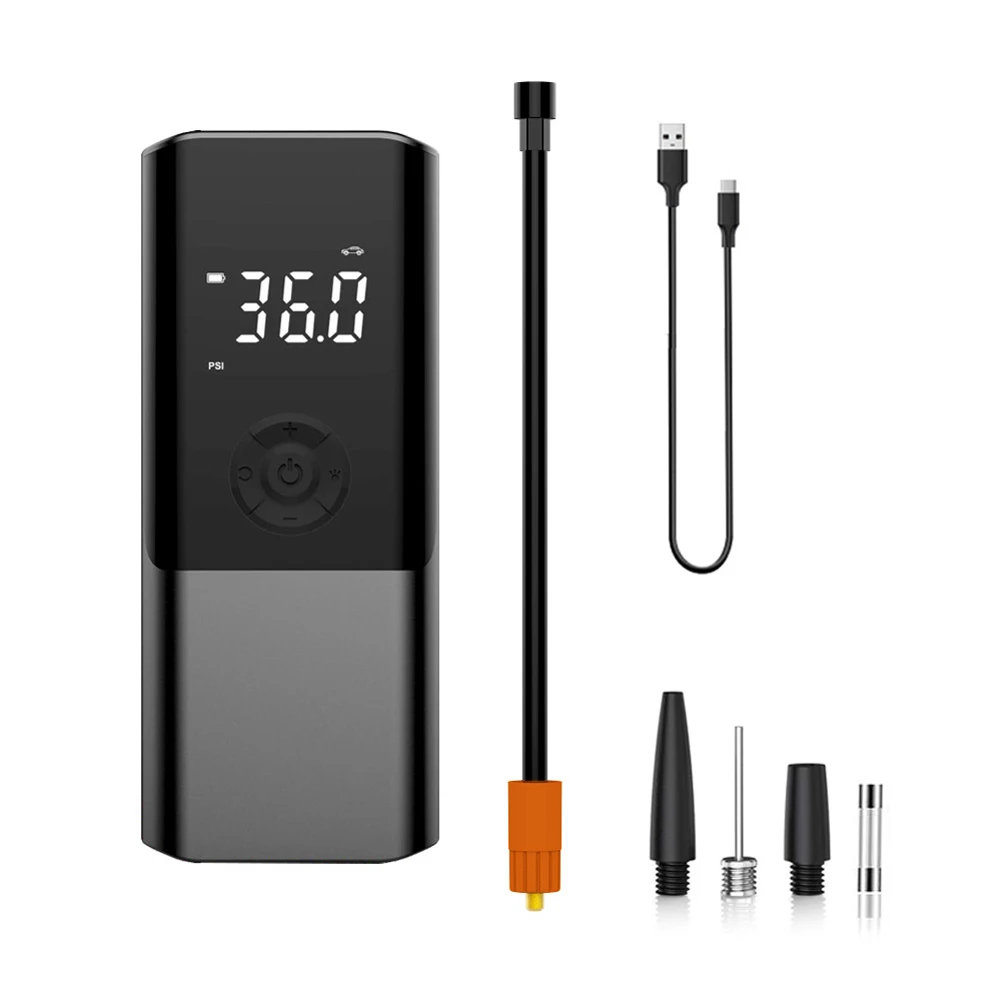

Цифровой Воздушный насос 12 В, автомобильный насос для шин, 1500 psi, беспроводной воздушный компрессор, дисплей мАч для мотоцикла, велосипеда, а...