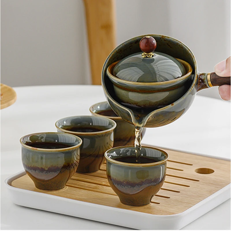 

Portable Chinese Tea Set Travel Kung Fu TeaSet High Grade Ceramic Tea Cup Teapot Outdoor Tea Service Tools Exquisite Gift