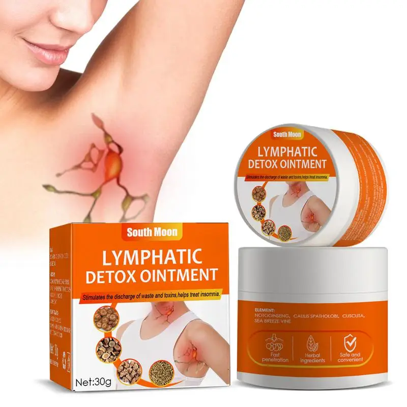 

Lymphatic Drainage Ointment Lymph Node Ointment 30g On Armpit Neck Legs Ear Lymph Nodes Anti-Swelling Health Care Gentle