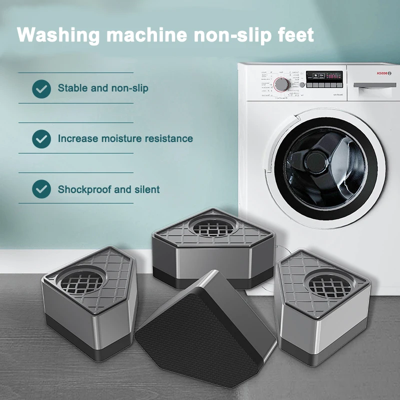 

Upgraded Washing Machine Foot Pads Non-slip Increase Moisture-proof Shock-absorbing Mute Universal Refrigerator Furniture Stand