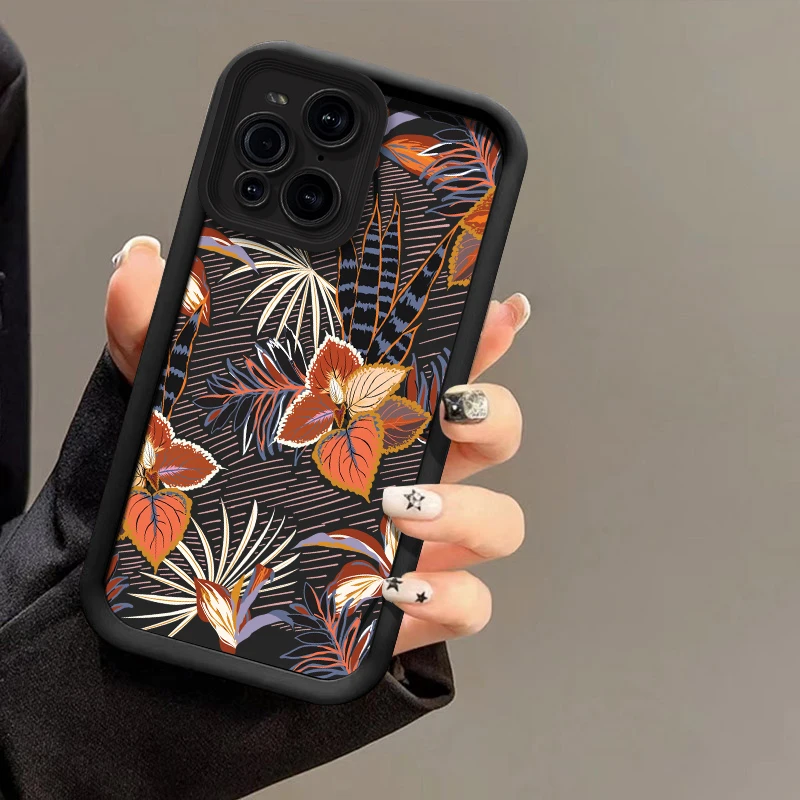 Fashion Bright Flower Case For OPPO F27 F25 F23 F21 F19S F19 F17 Pro Shockproof Silicone Camera Lens Protection Soft Phone Cover