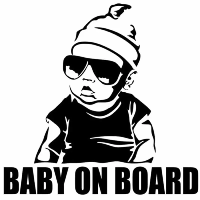 

BABY ON BOARD Creative Fashion Car Sticker Tail Warning Sign Decal 15.5*15.2CM