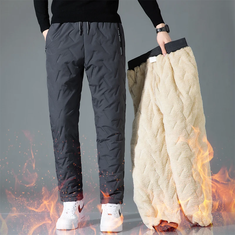 

Ветрозащитные зимние мужские кашемировые утепленные спортивные брюки 2023 уличные спортивные флисовые теплые штаны для бега мужские брюки