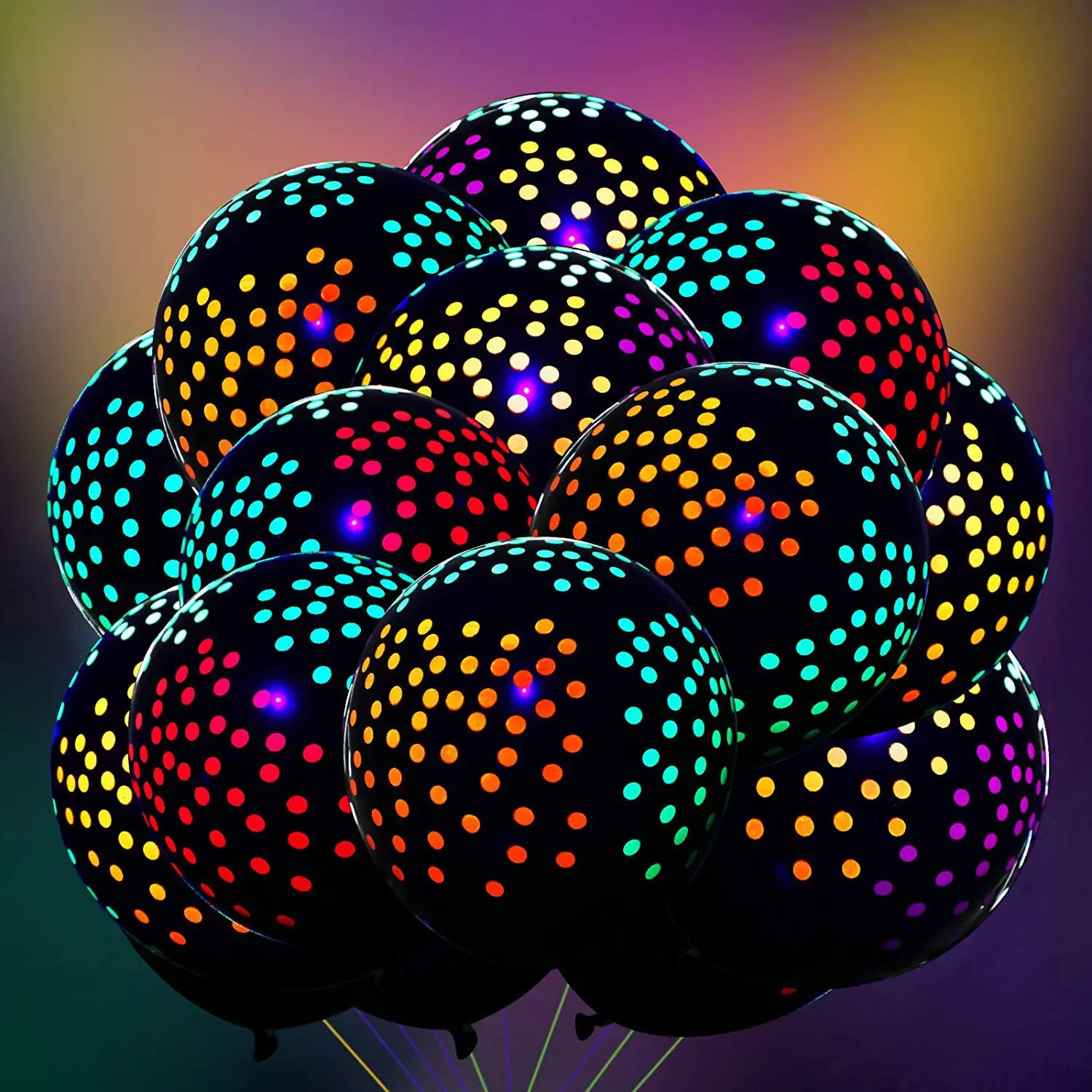 

12inch Fluorescent Balloons Dots Love Heart Star Latex Balloon Baby Shower Adult Kids Birthday Party Decoration Wedding Balloons