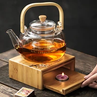 bamboo tea warmer teapot heater candle heating holder japanese style thermostat wine temperature base tea pot stove insulation