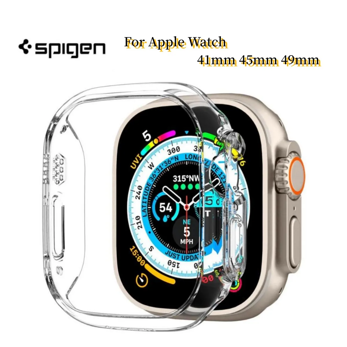 Spigen Тонкий чехол для планшетов Apple Watch Ultra 49 45 41 мм
