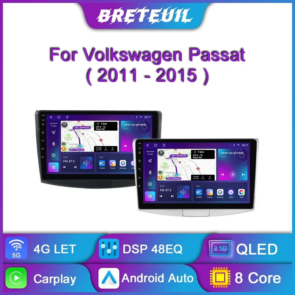 Для VW Volkswagen Passat B7 B6 CC 2010 2011 2012 2013 2014 2015 Android Car Radio Multimedia Video Player Navigation GPS Carplay Touch Screen Auto