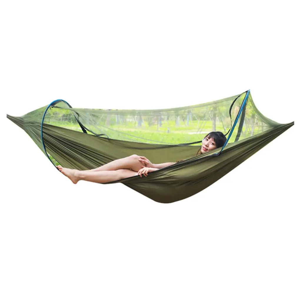 

Portable Hammock Bed For Double Person Tent Sleeping Hanging Hammock Bed Blocking Mosquito Net Including Hooks Buckle Rope