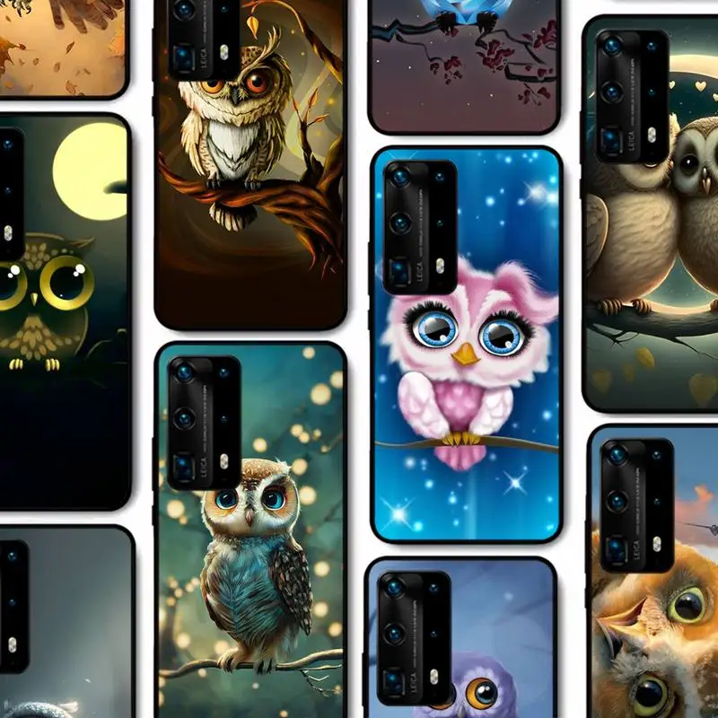 

Animal Cartoon Owl Phone Case for Huawei P30 40 20 10 8 9 lite pro plus Psmart2019