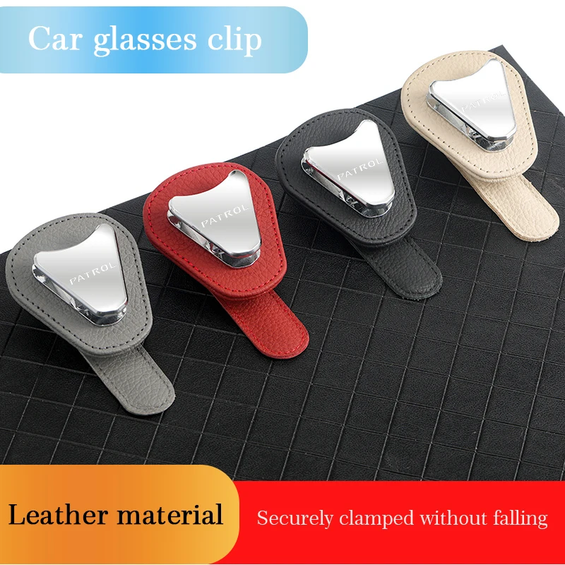 

Car Glasses Case Storage Ticket Card Clip Eyeglass Sunglasses Holder For Nissan Patrol Y60 Y61 Y62 Auto Accessories