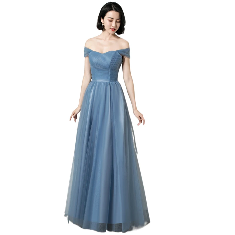 

Вечернее платье с вырезом лодочкой; Цвет серый, синий; Платье для девочки, невесты, гостя; Коллекция 2022 года; Торжественное платье; Выпускные ...