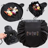 women travel cosmetic bags drawstring makeup bag organizer travel toiletry large capacity storage shoulder pouch cartoon pattern