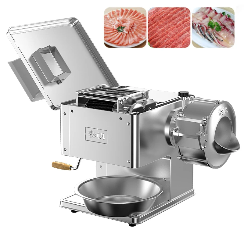 

Commercial Meat Cutter Machine Electric Meat Slicer Shredded Diced Mince Stainless Steel Vegetable Cutting Machine