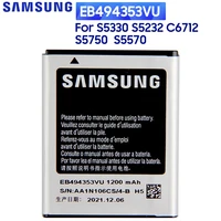 original replacement battery eb494353vu for samsung gt s5570 s5232 s5330 c6712 s5750 i559 s5570 eb494353va battery