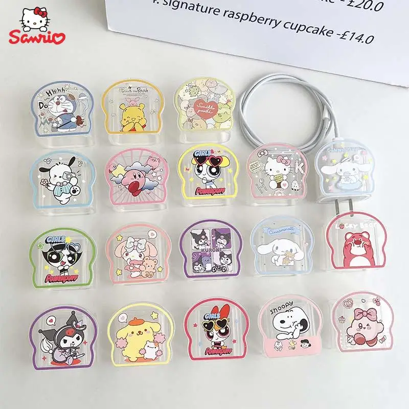 

Sanrio Charger Cover Hellokitty Pochacco Melody Kuromi Applicable Apple 18W/20W Cartoon Transparency Tpu Protect Soft Shell