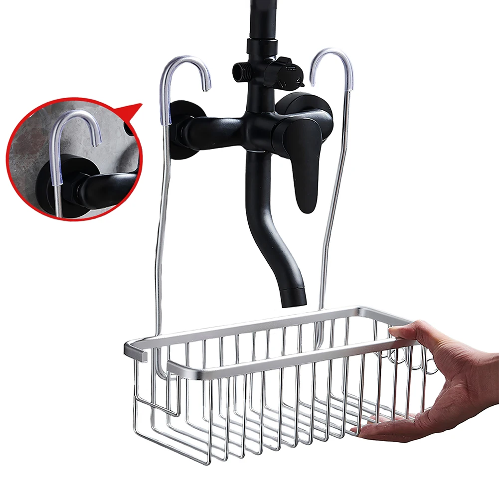 

Hanging Shower Rack Storage Basket, Toilet Organizer Holder, No-Punch Bath Shampoo Shelf, Multifunction Bathroom Accessories