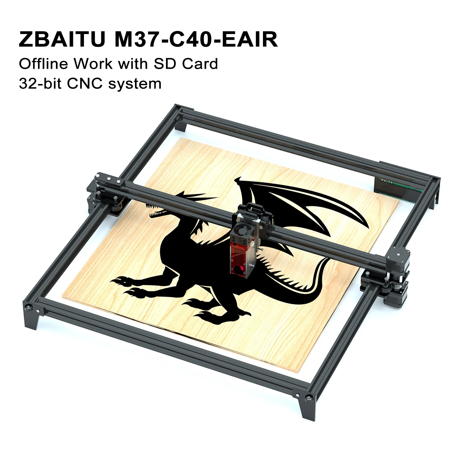 ZBAITU-grabador láser con módulo de 40W, tecnología FAC, Control inalámbrico WIFI, 24 horas de trabajo fuera de línea, herramienta de corte de madera CNC