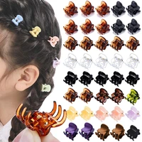10pcspack hair claw clips for women girls accessories black brown transparent plastic mini claws hairclip clamp gifts 1cm 1 5cm
