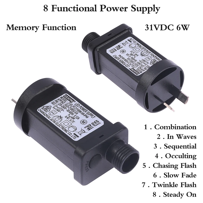 

AC 220 В до 31 В постоянного тока, 6 Вт, 8 функциональных светодиодов SELV, драйвер для светодиодной лампы, переходник с австралийской вилкой, водон...