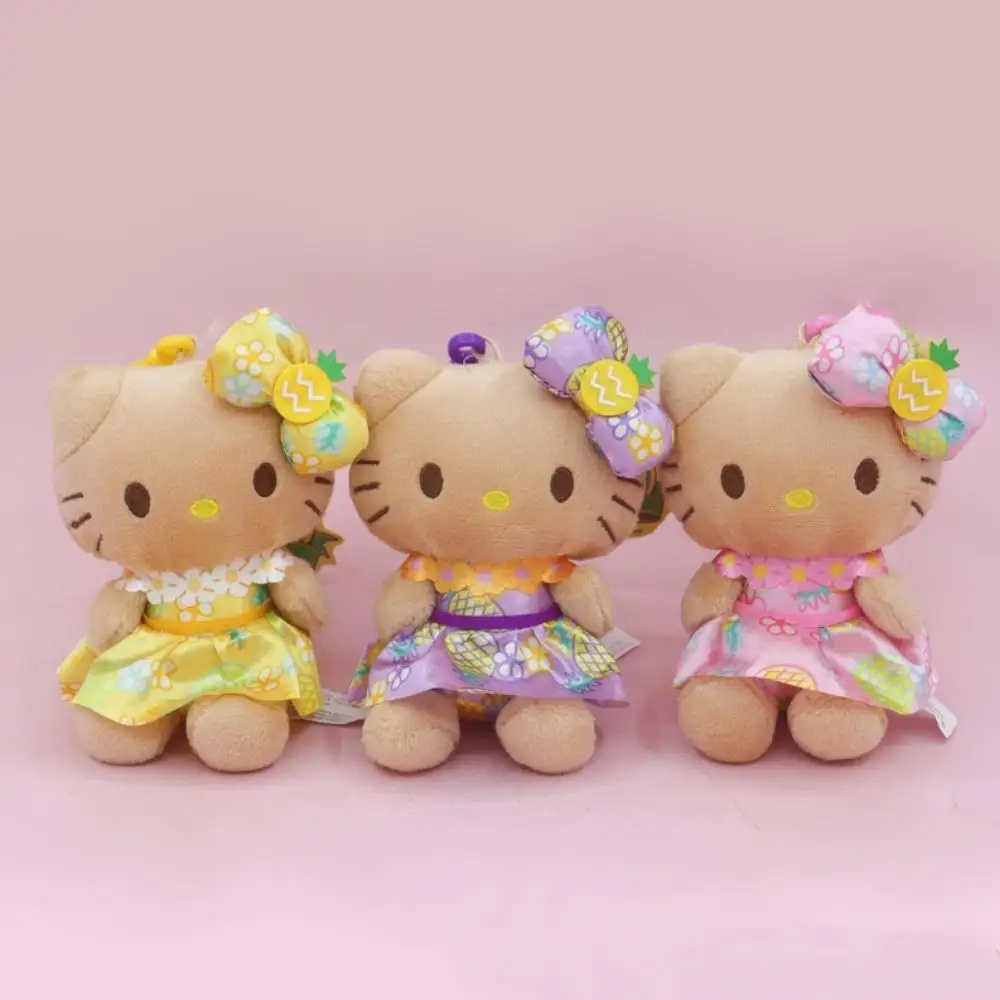 Sanrio черная кожа Hello Kitty ананас фруктовый сад ограничитель юбка плюшевый кулон