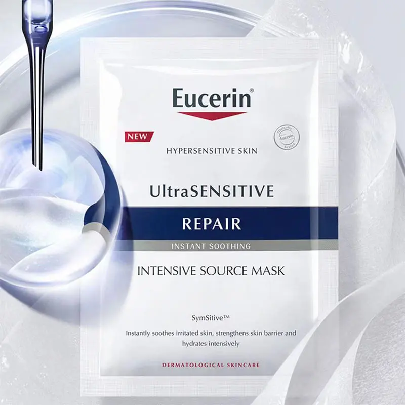 

Восстанавливающая Маска для лица Eucerin 5 шт., Успокаивающая восстанавливающая чувствительная кожа с гиалуроновой кислотой, блестящий уход за кожей