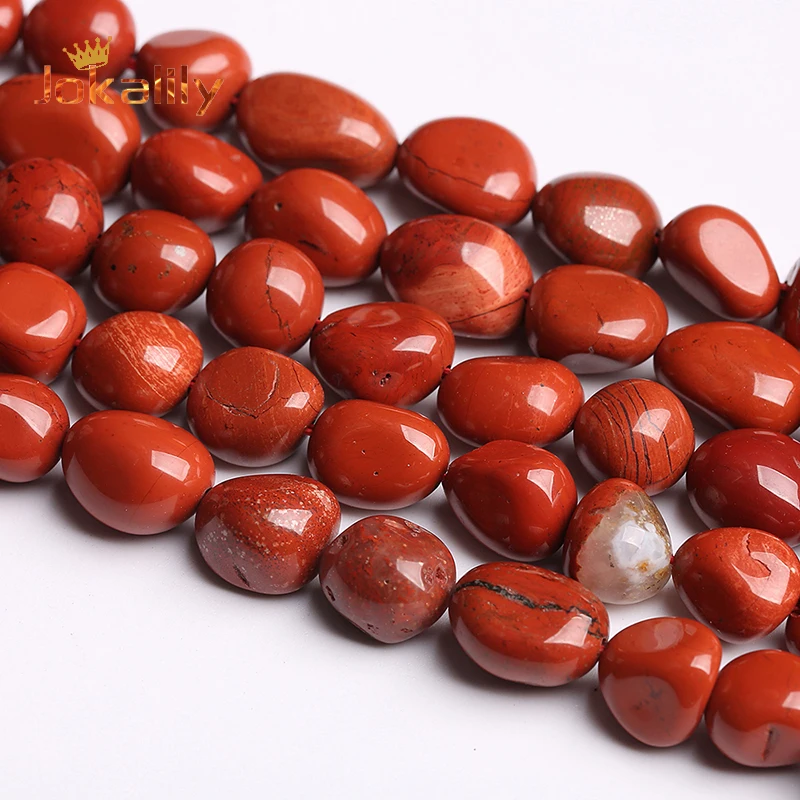 

Natual China Red Jaspers Irregular Stone Beads Loose Spacer Beads For Jewelry Making DIY Bracelets Necklace Accessories 15" Inch