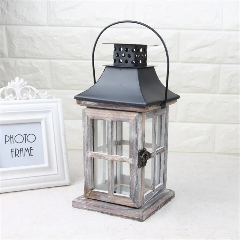 

Romantic Lantern Holder Ornament Vintage Candle Stand Nordic Creative Wind Candle Holder For Church Wedding Decor European Retro