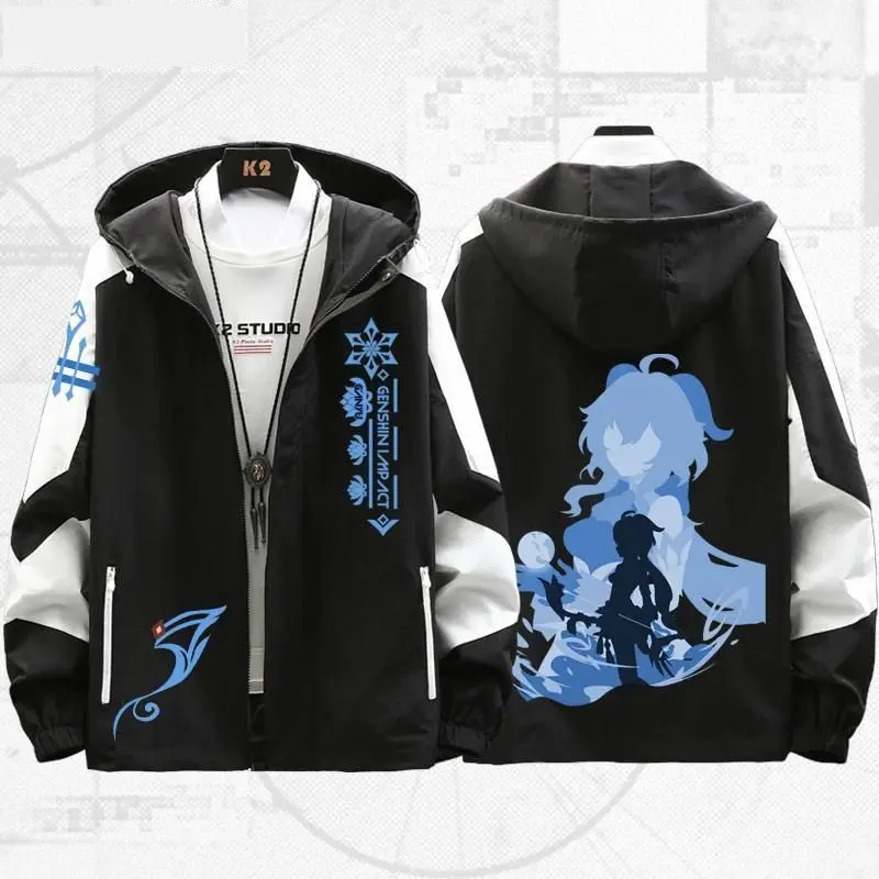 Аниме Genshin Impact Ganyu куртки осень-зима верхняя одежда модная с капюшоном