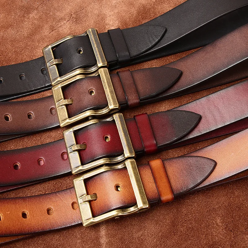 Мужской ремень ручной работы из натуральной яловой кожи высокого качества 3 9 см с