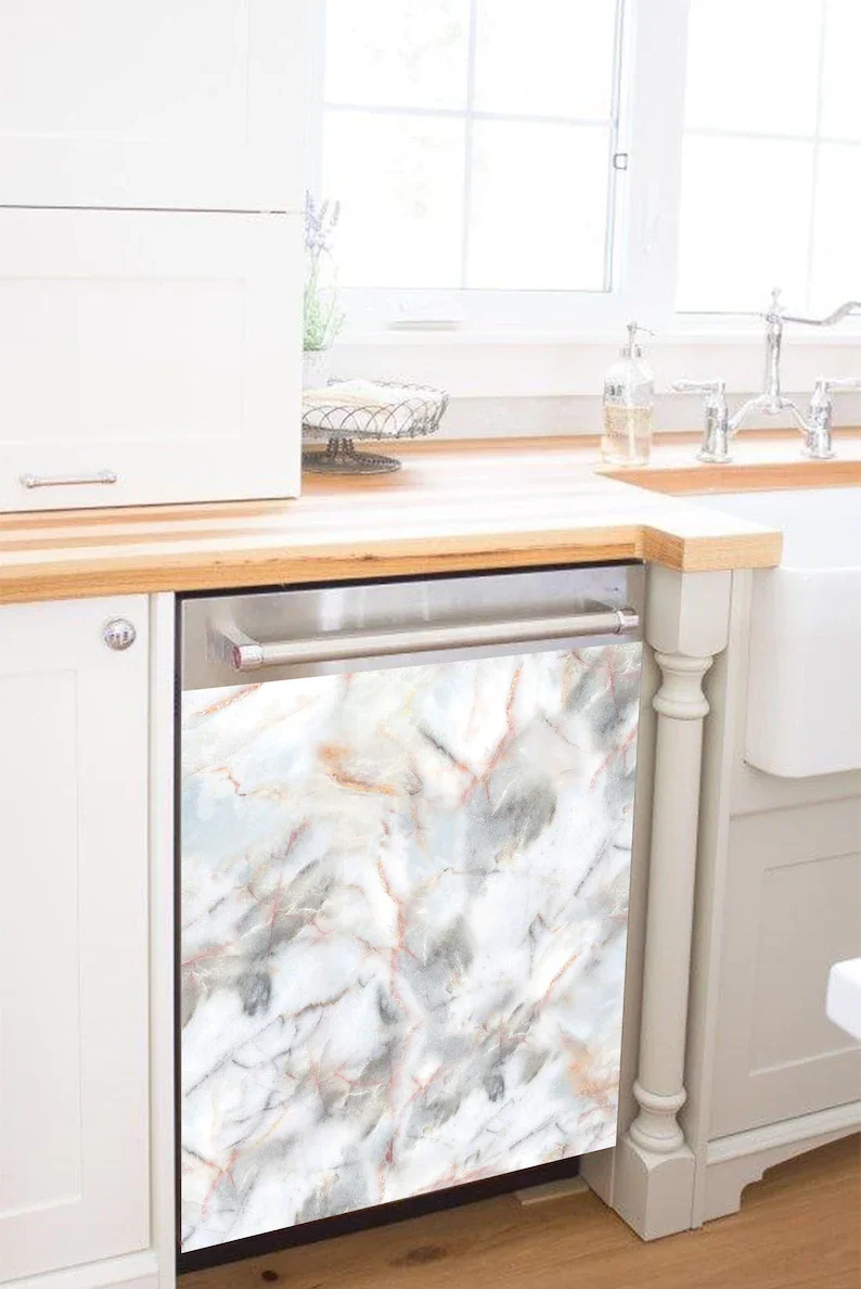 

Dishwasher Cover Wrap Vinyl Skin Dishwasher Art Kitchen Decor
