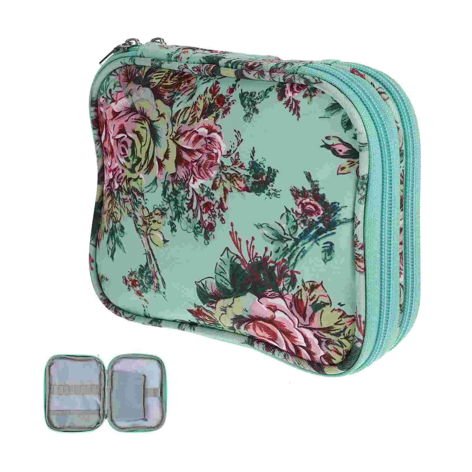 

Crochet Hook Case Needles Zipper Bags Storage Organizer Travel Knitting Portable
