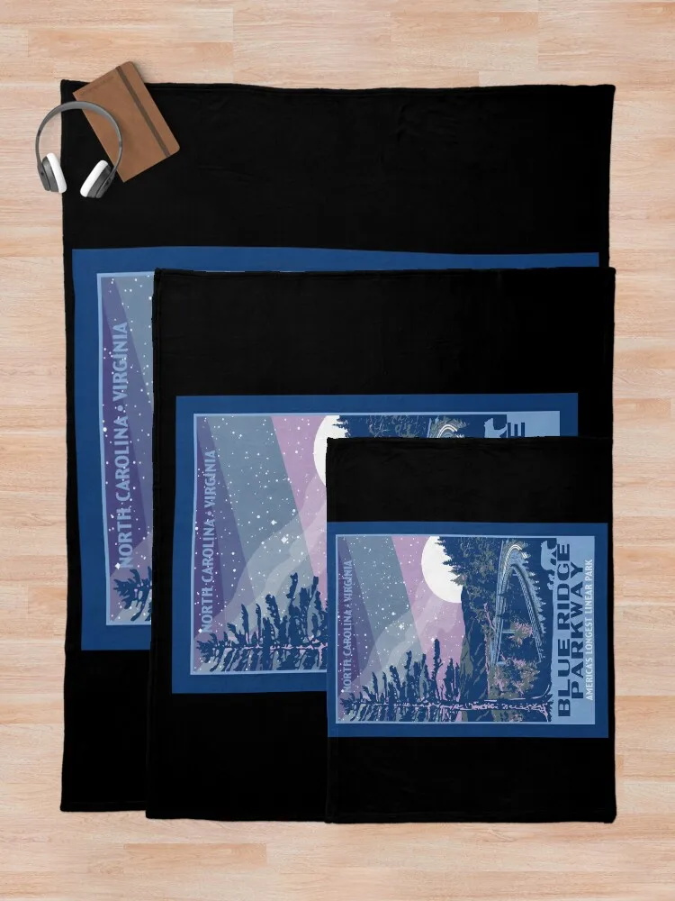 Оригинальное одеяло Blue Ridge Parkway в стиле Wpa National Park\t