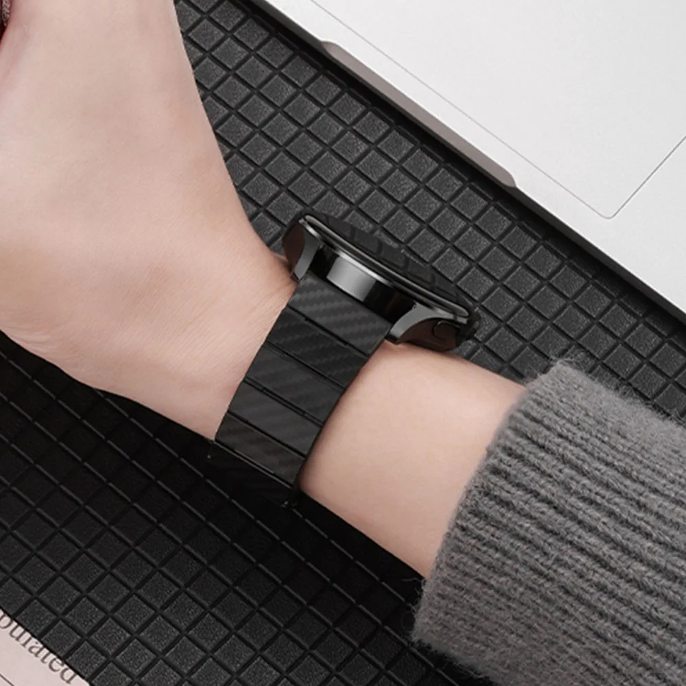 20mm 22mm Carbon Fiber Strap for Huami Amazfit GTR 3 2 Pro Watch Band for Amazfit GTR 42mm 47mm GTS 3 2 Mini/Bip Wrist Bracelet