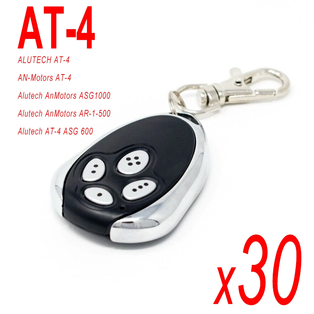 

30x Alutech AT-4 AR-1-500 AN-Motors AT-4 ASG1000 Remote Control 433.92MHz Gate Garage Door Remote Control 433mhz Command Key Fob
