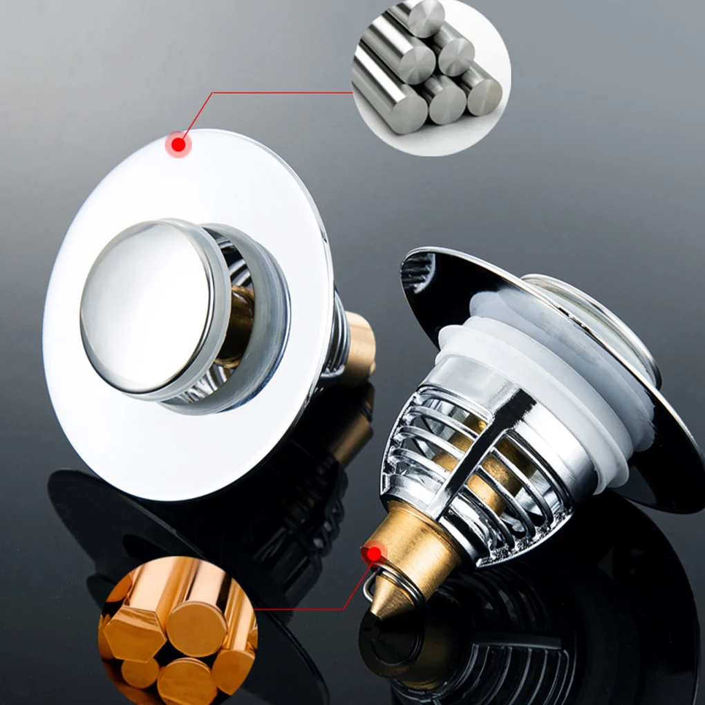 

Bathroom Pop-Up Sink Drain Stopper Filter Cover Bathtub Strainer Replacement Parts Laundry Room Toilet Household Accessories