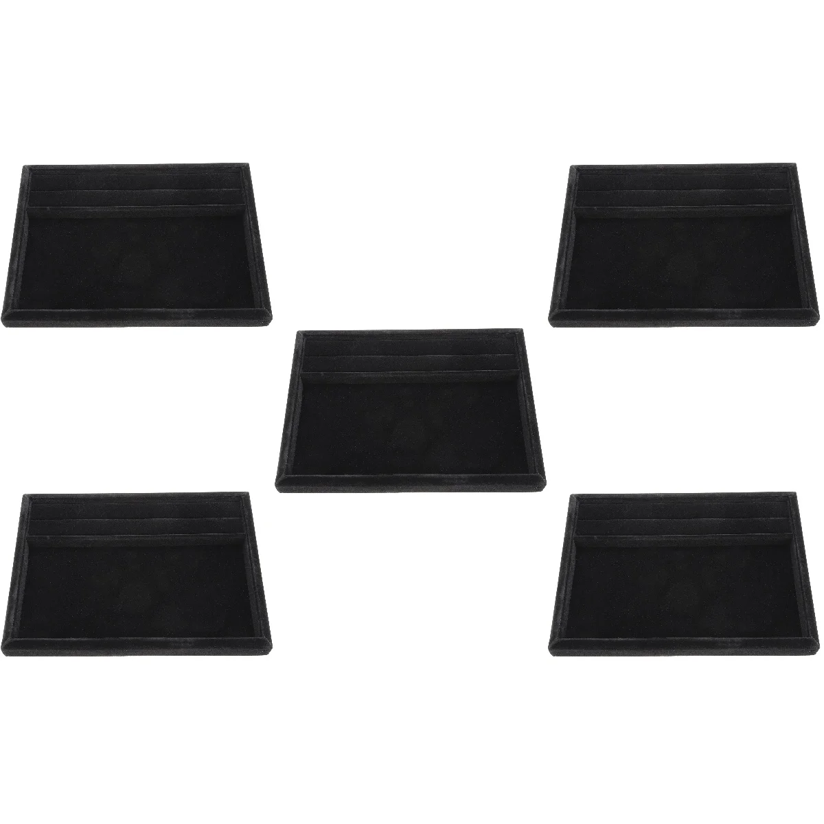 5pcs Display Tray Showcase Display Tray for Ring Earring Necklace Bracelet