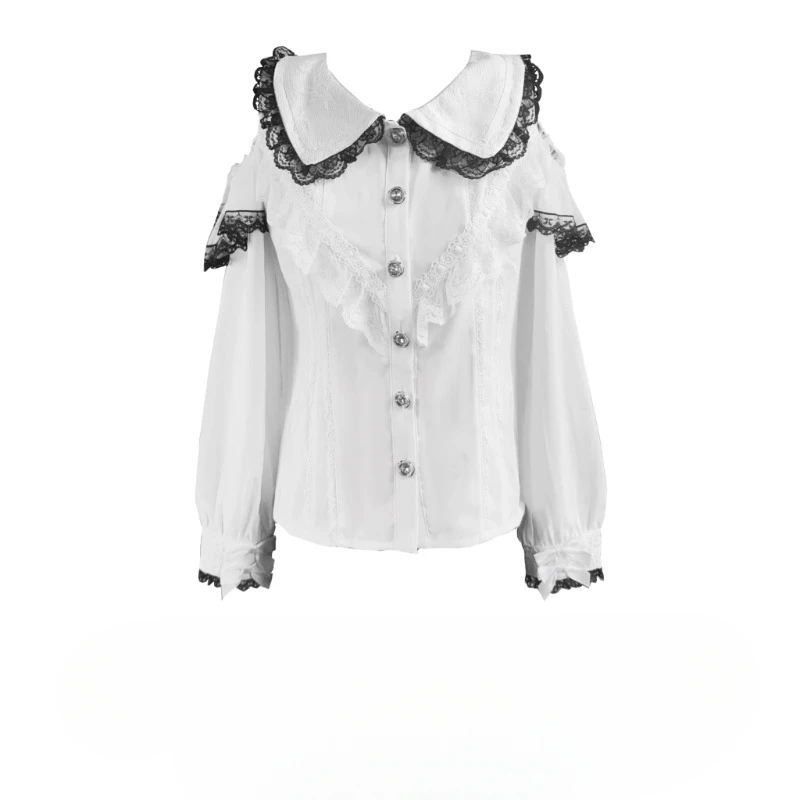 Японский стиль Rojita Original Mine Series Mass Production Блузка с открытыми плечами и длинными