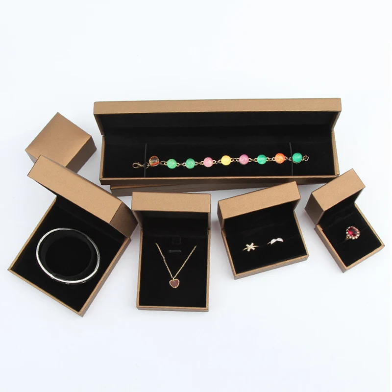 Высококачественная картонная шкатулка для хранения ювелирных изделий кольца