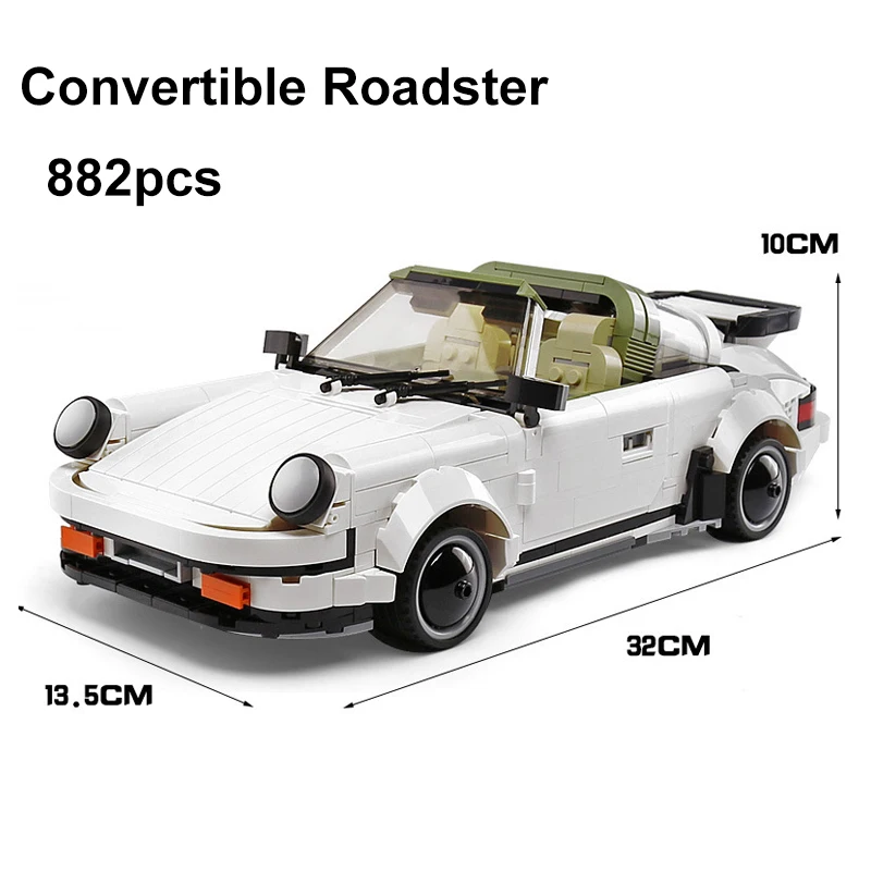 

Разные креативные строительные блоки Mouldking серии MOC, трансформер, родстер, модель 13103 суперкара, 882 шт., автомобильные игрушки для детей