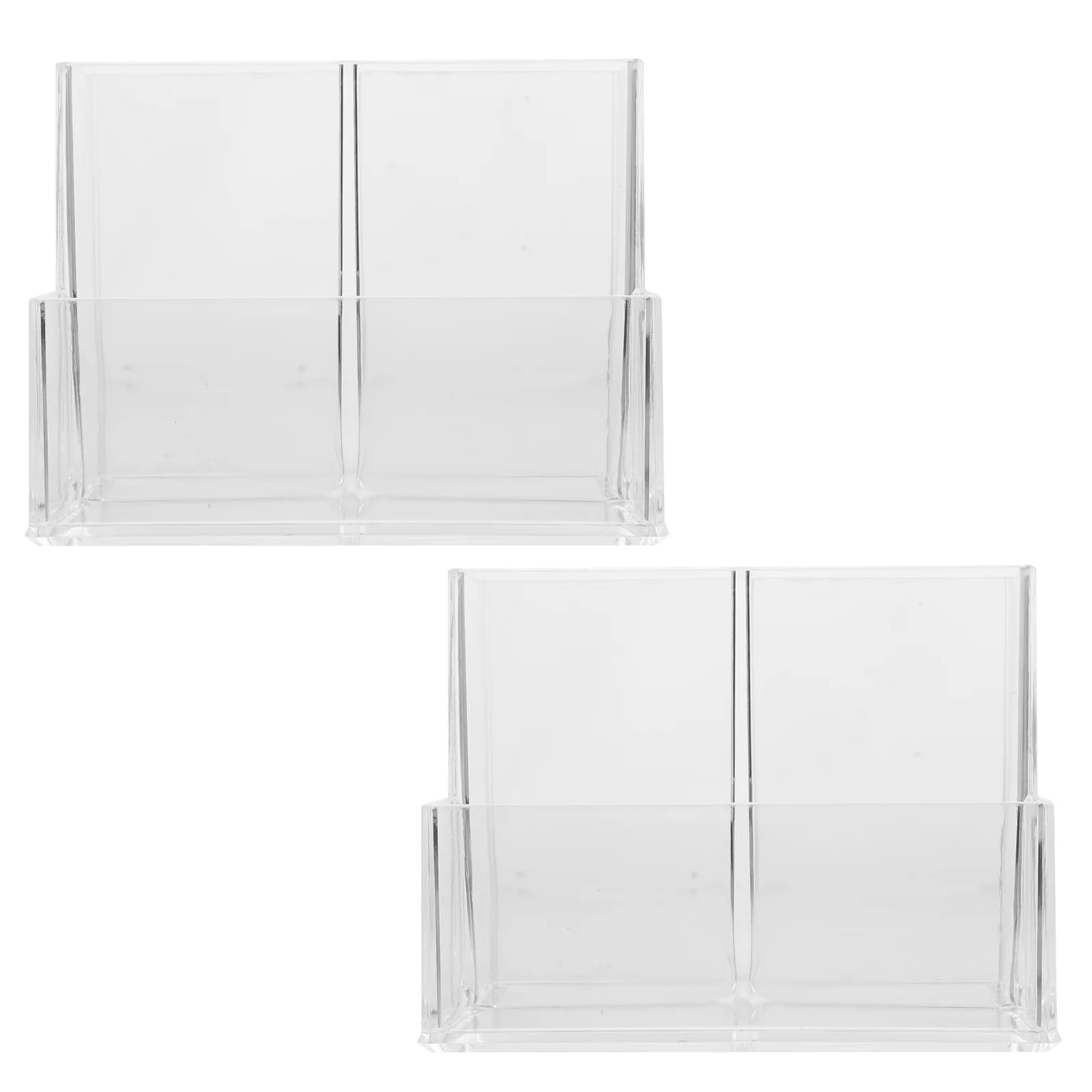 

2 Pcs Pen Holder Desk Desktop Organizer Acrylic Makeup Brush Brushes Student