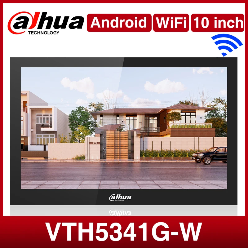 

Dahua Android WiFi Video Intercom Monitor Indoor Cameras Wireless 10" Screen Smart Home Security Protection Doorbell VTH5341G-W