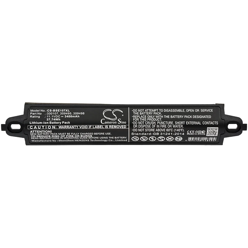 

Cameron Sino 3400mAh Battery For BOSE Soundlink 3 2 II 404600 SoundTouch 20 330105 330105A 330107 330107A 359495 359498 404600